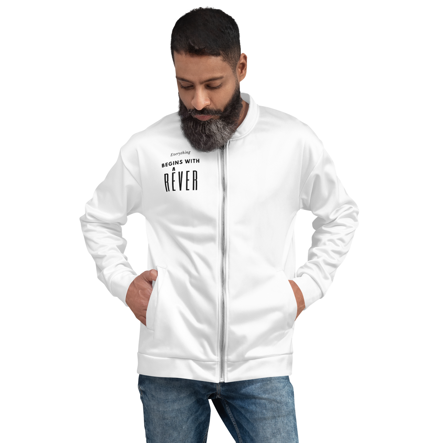 Inner Face Bomber Jacket - White