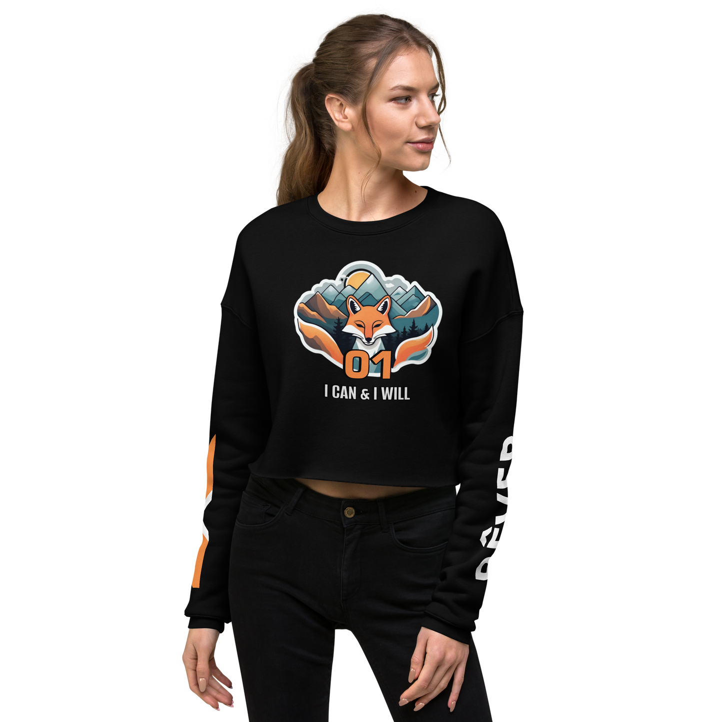 Fox 01 Crop Sweatshirt