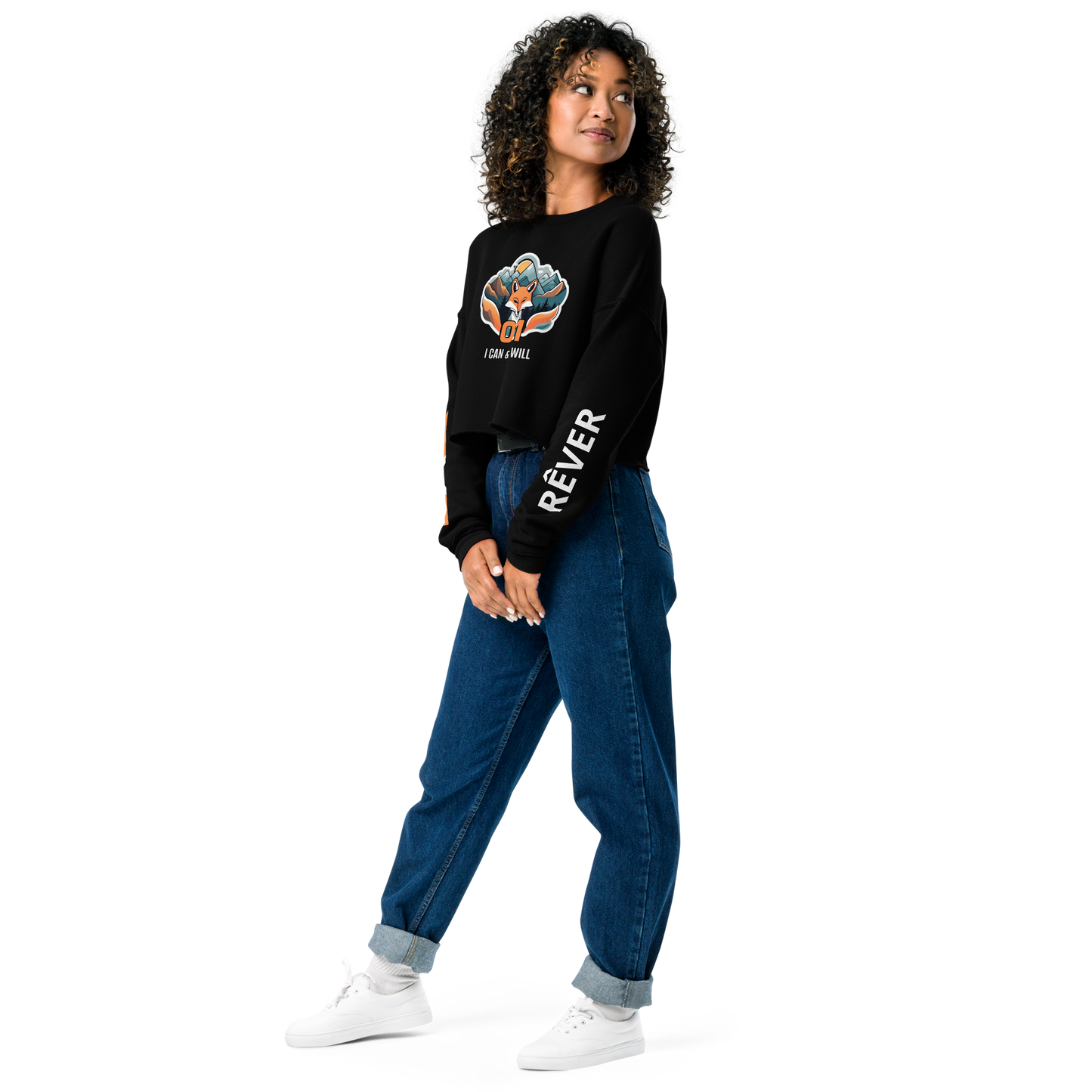 Fox 01 Crop Sweatshirt