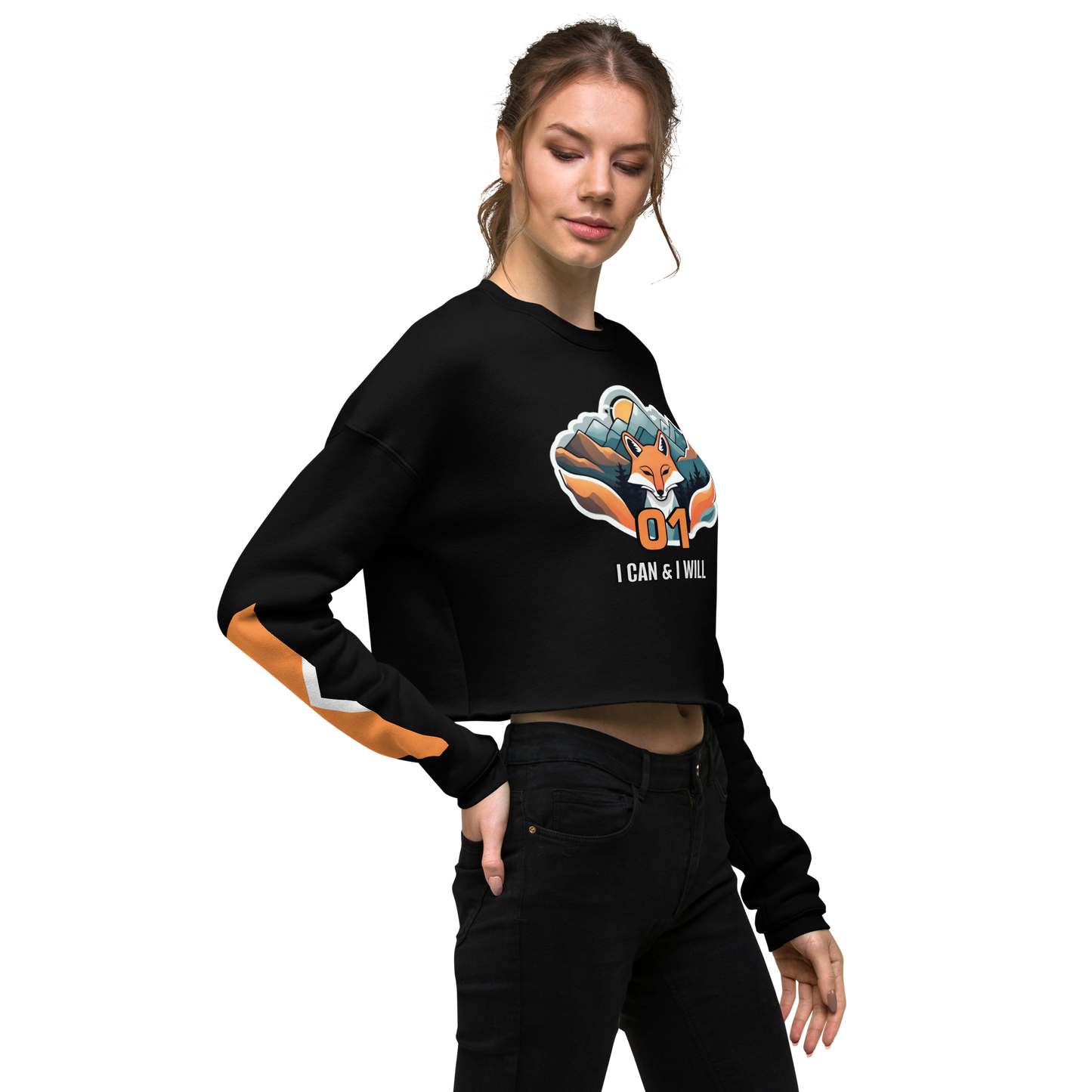 Fox 01 Crop Sweatshirt