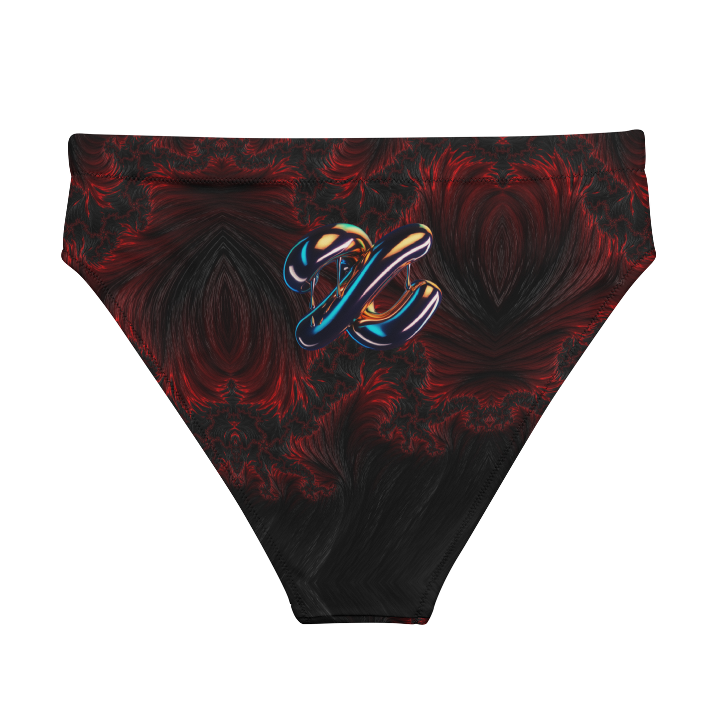 Recycled high-waisted bikini bottom