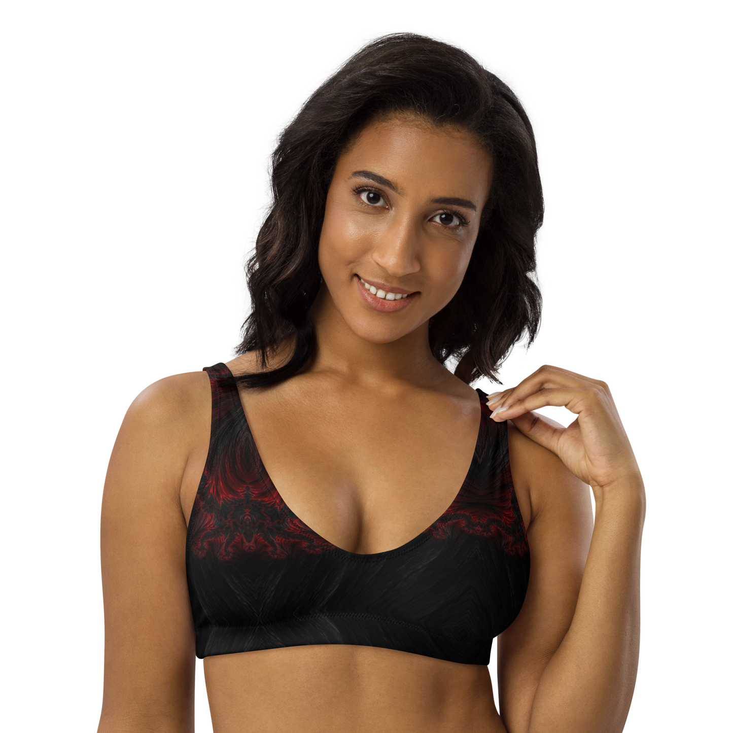 Recycled padded bikini top