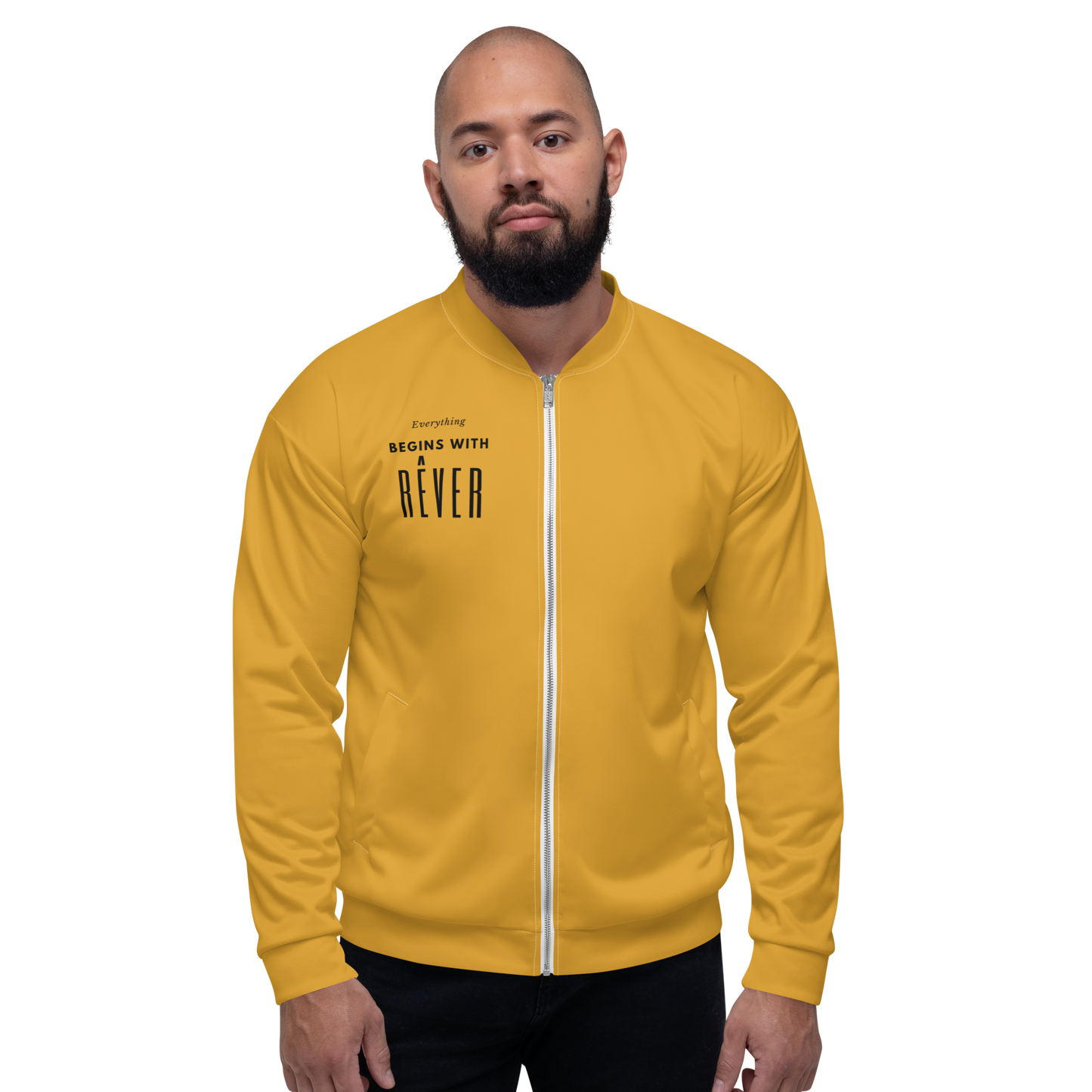 Inner Face Bomber Jacket - Yellow