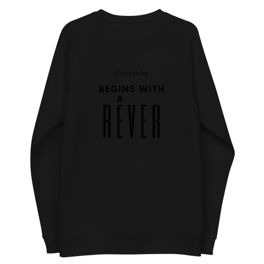 Unisex organic raglan sweatshirt