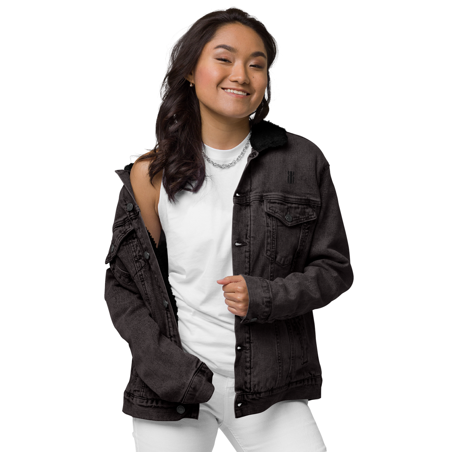 Unisex denim sherpa jacket